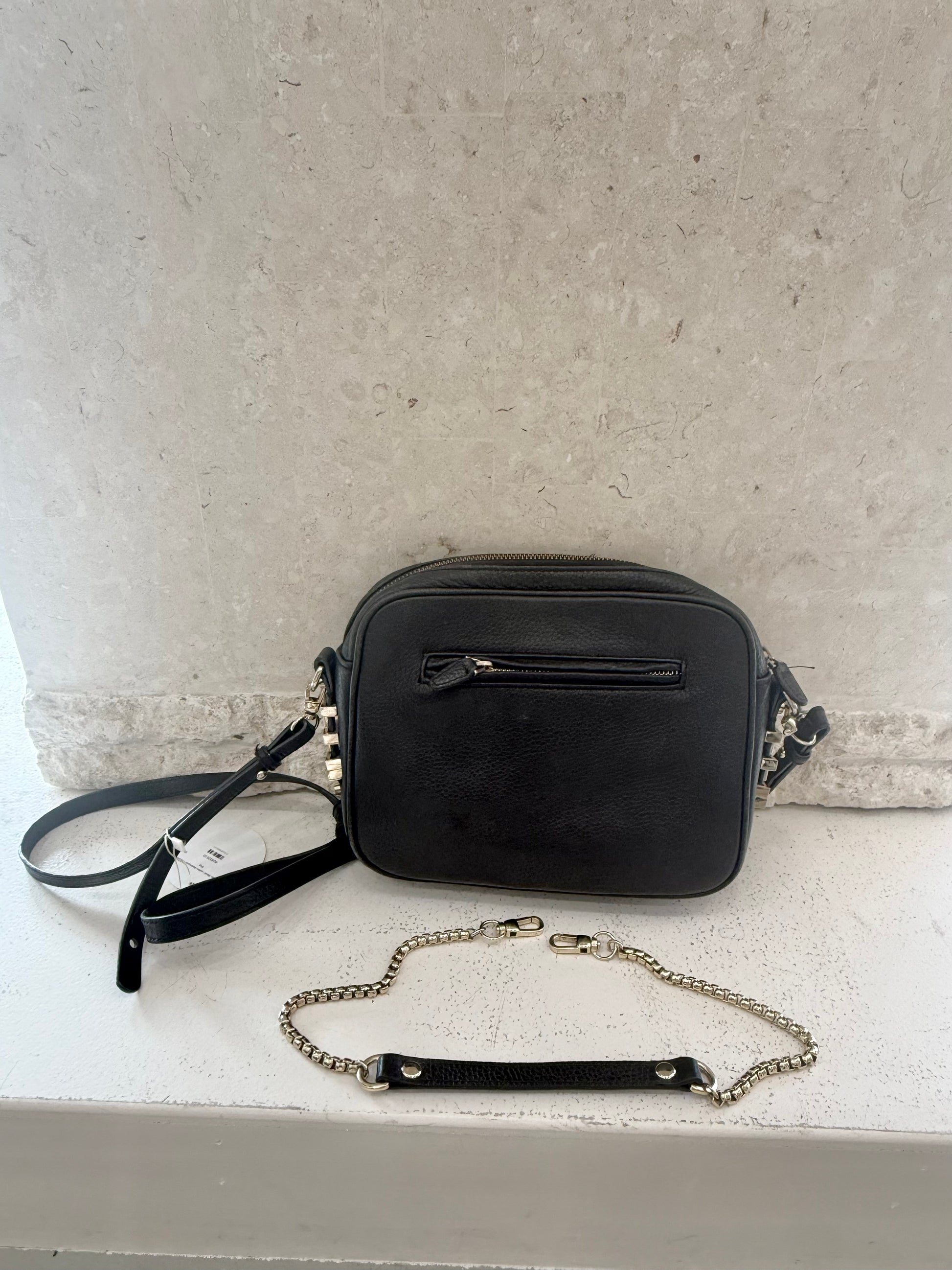 Dylan Kain Black Leather Rodriguez Crossbody Bag - Pre-Loved Geelong