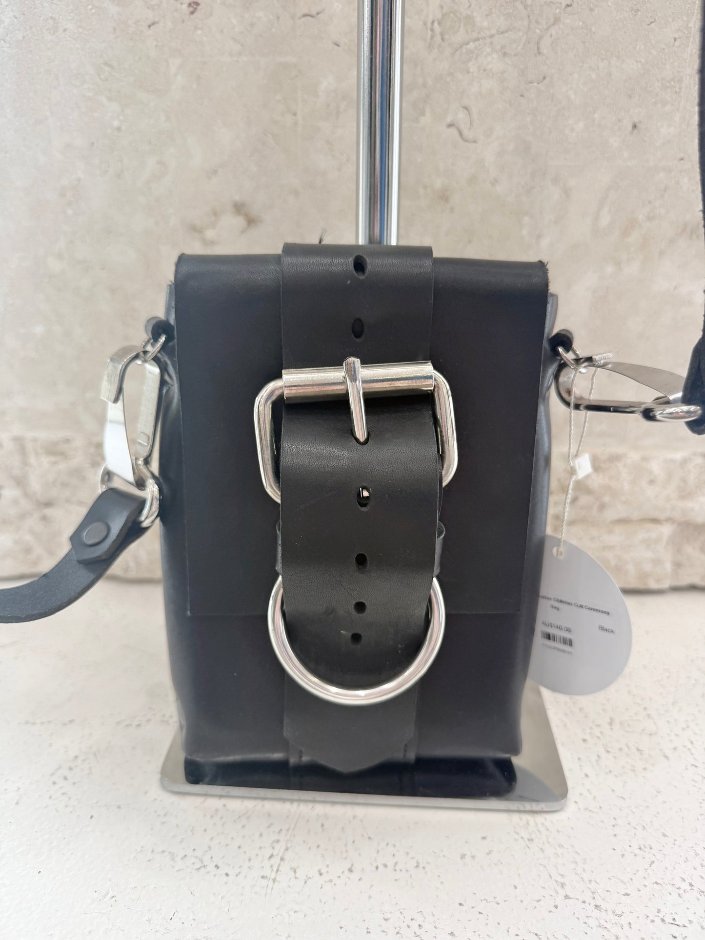 The Lair Black Leather Oblivion Cult Ceremony Bag Pre-Loved Geelong