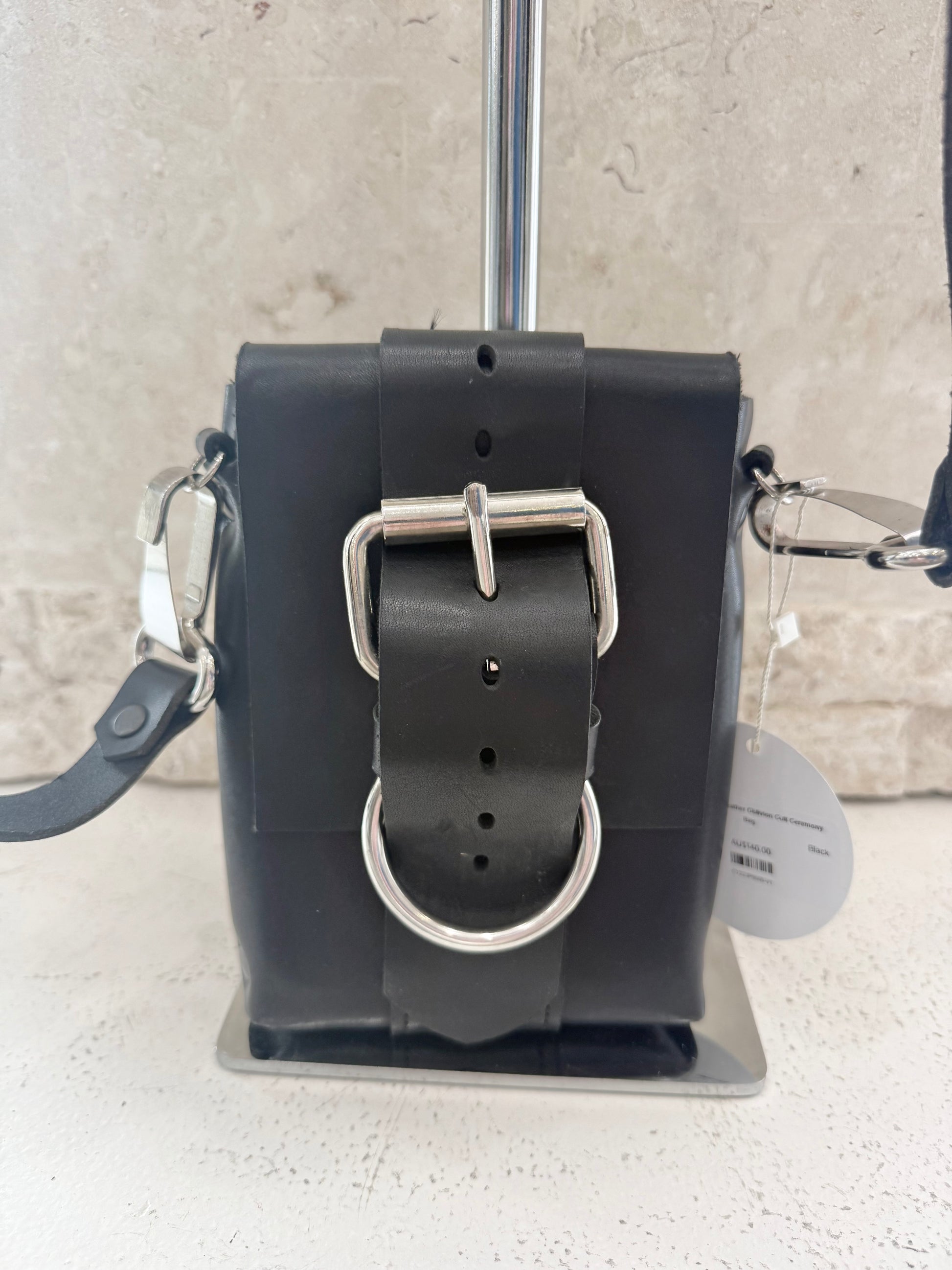 The Lair Black Leather Oblivion Cult Ceremony Bag Pre-Loved Geelong