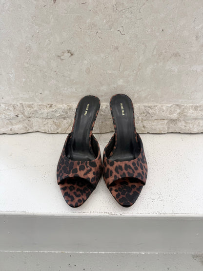 Alias Mae Brown Leopard Print Mules - Size 38 - Pre-Loved Geelong