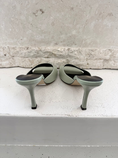 Alias Mae Sage Green Leni Leather Mules - Size 39 - Pre-Loved Geelong