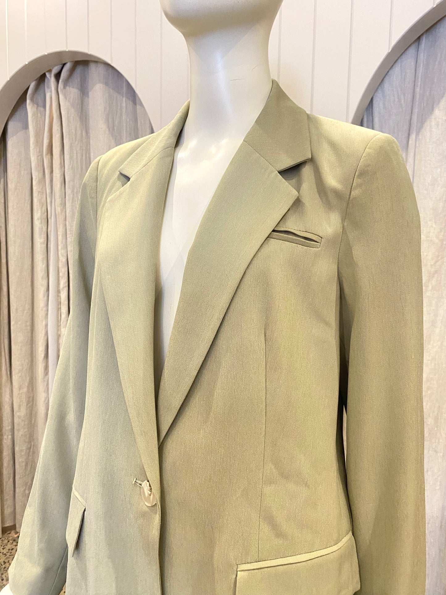 Elka Collective Beige Blazer - Size 12