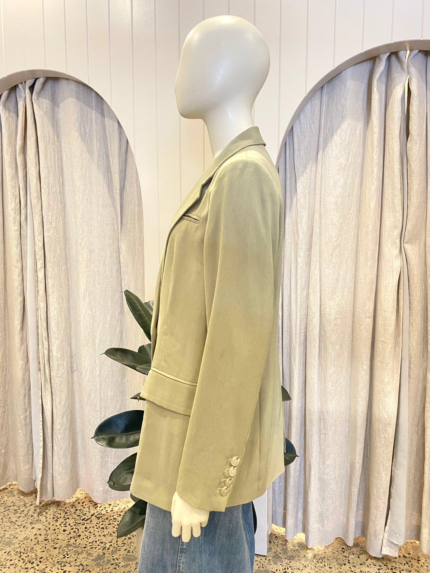 Elka Collective Beige Blazer - Size 12