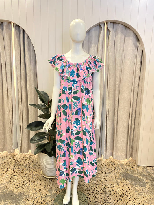 Little Tienda Off Shoulder Midi Dress - One Size