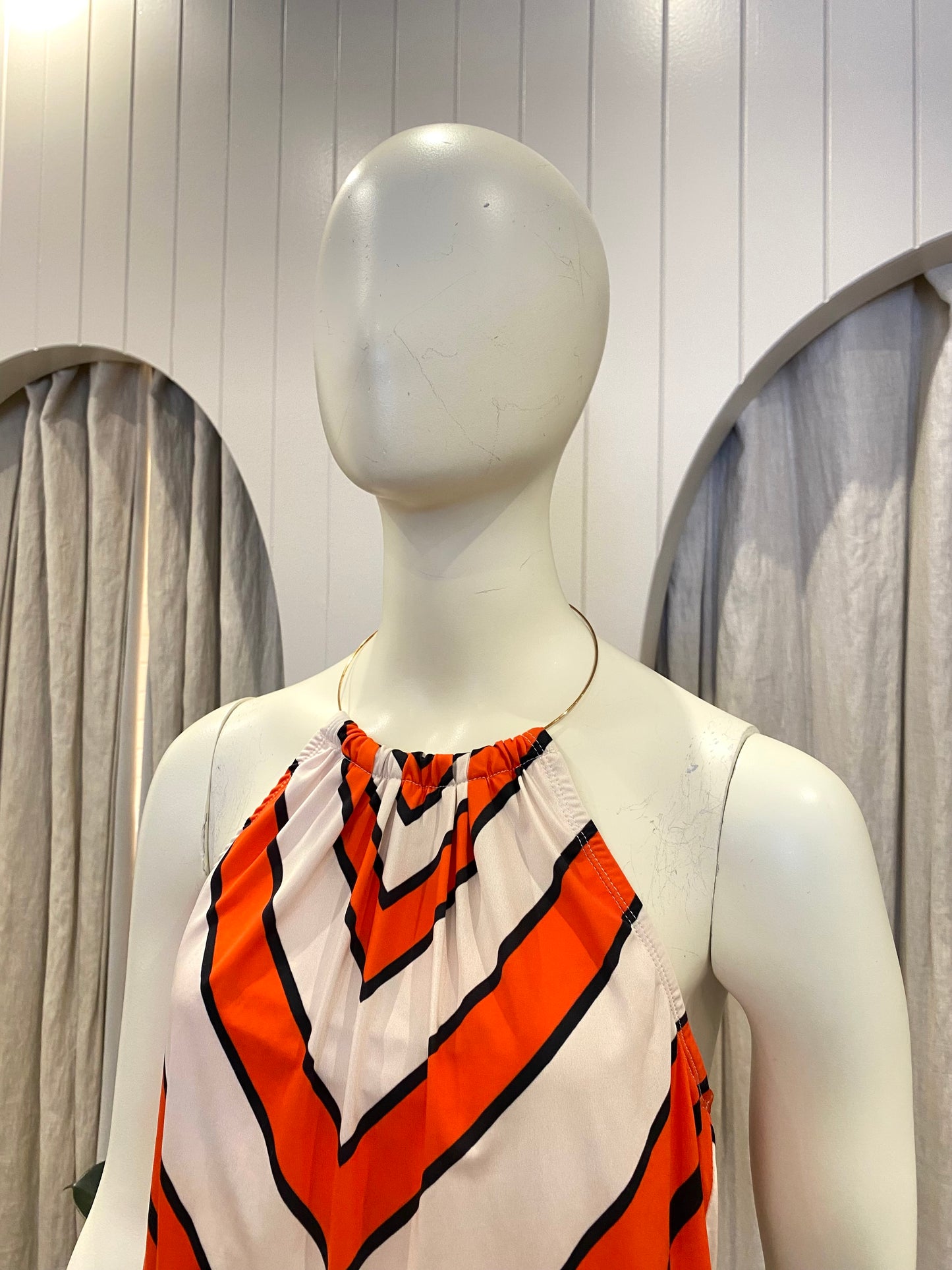 Nikki Poulo Halter Neck Maxi Dress - Size M (10/12)