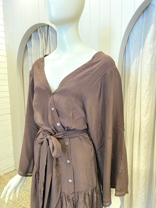 Flannel Brown Nina Dress BNWT - Size 1