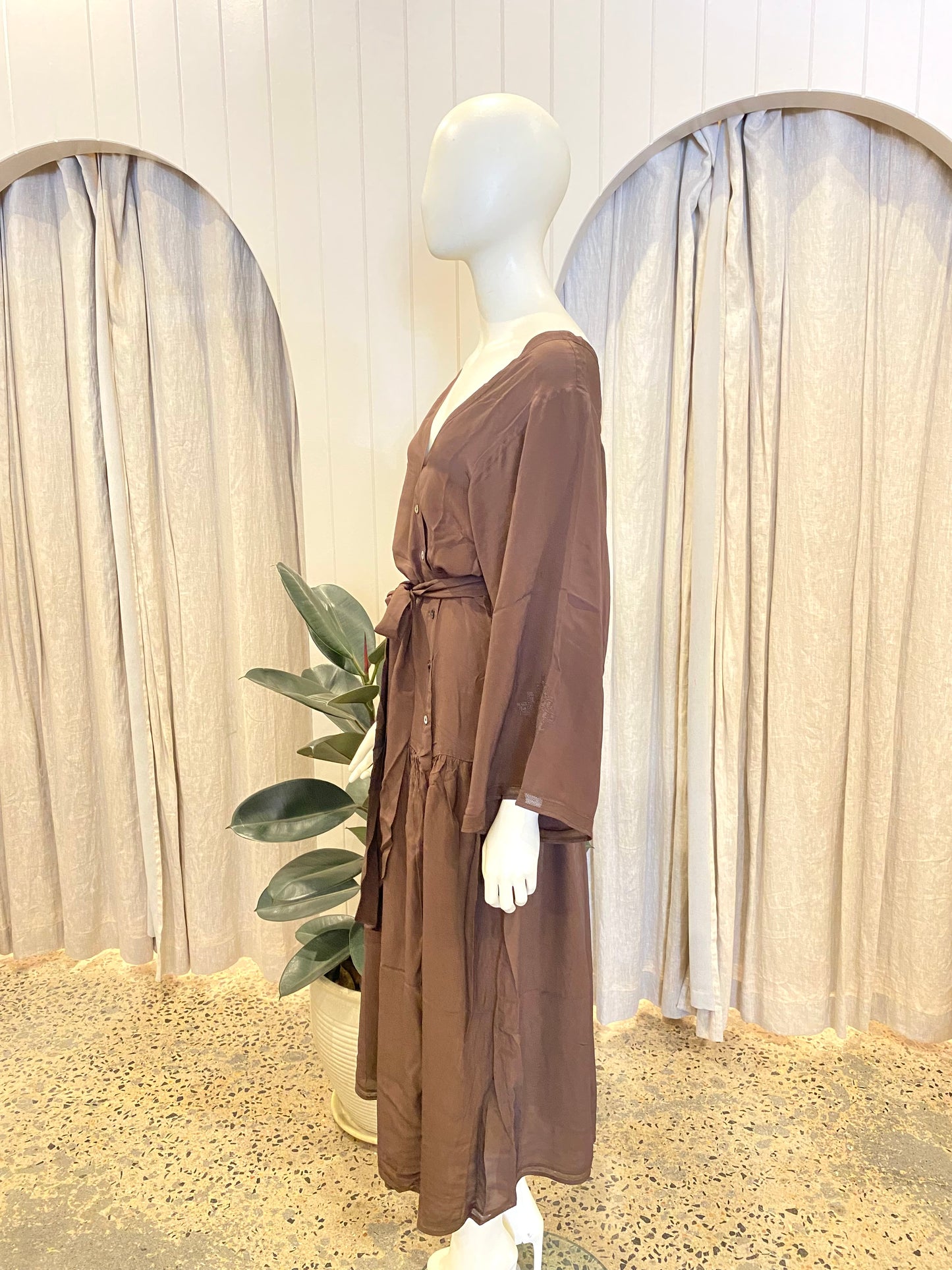 Flannel Brown Nina Dress BNWT - Size 1