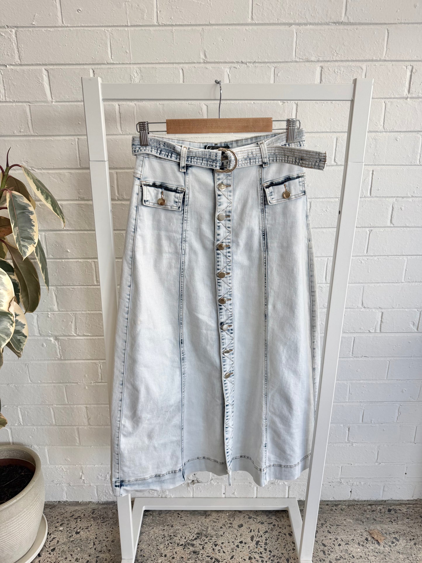 Refuge Denim Rennie Maxi Skirt - Size 10