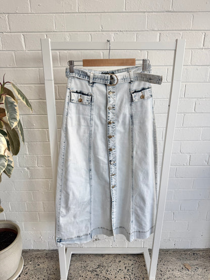 Refuge Denim Rennie Maxi Skirt - Size 10