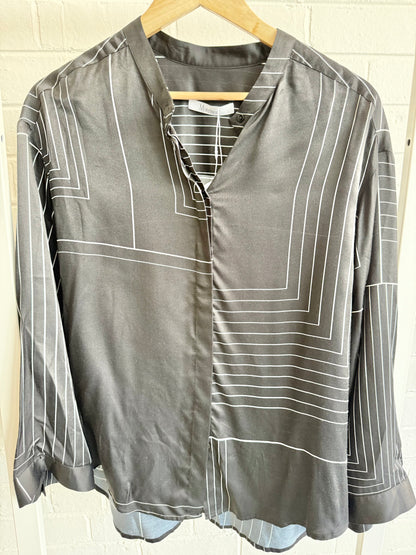 Morrison Black Priya Silk Blend Shirt - Size 1 (8)