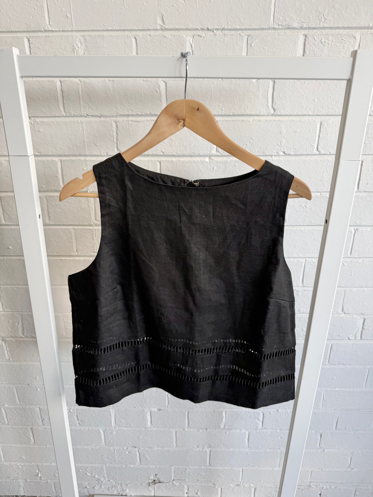 Dissh Black Lindsay Boxy Top - Size 8