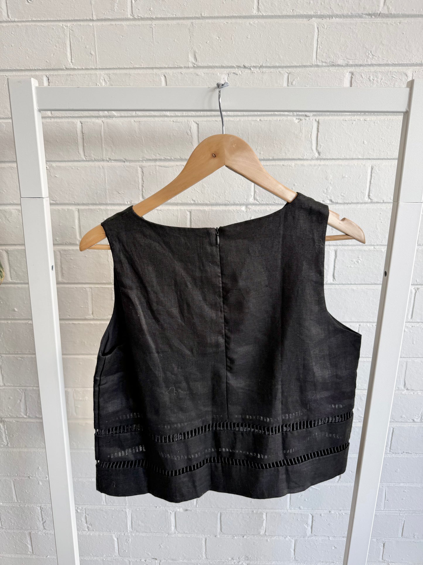 Dissh Black Lindsay Boxy Top - Size 8
