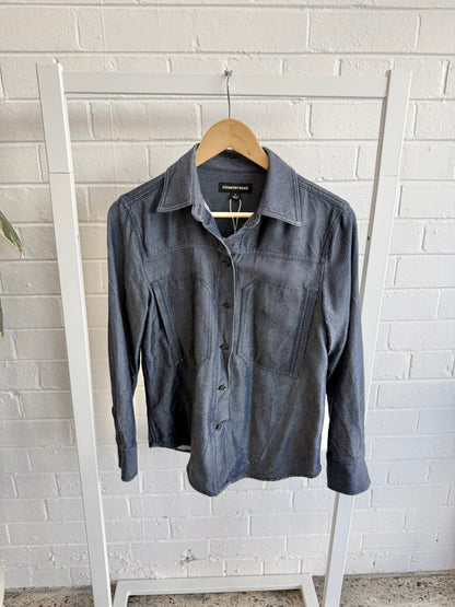 Country Road Indigo Chambray Shirt - Size 4