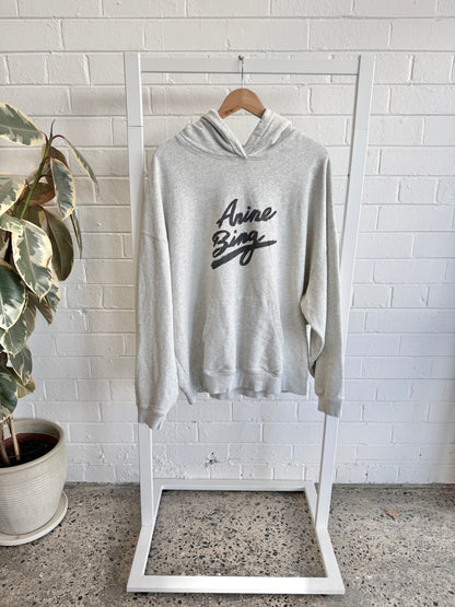 Anine Bing Harvey Signature Heather Sweater in Grey - Size XL