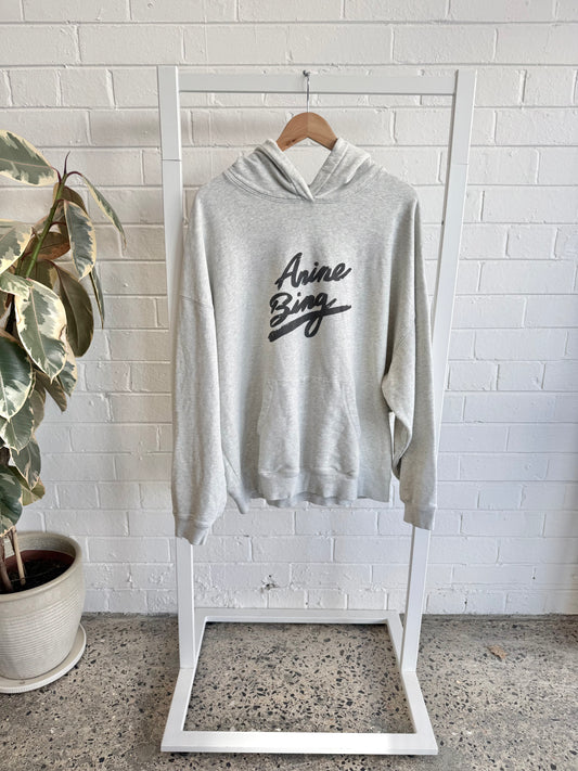 Anine Bing Harvey Signature Heather Sweater in Grey - Size XL