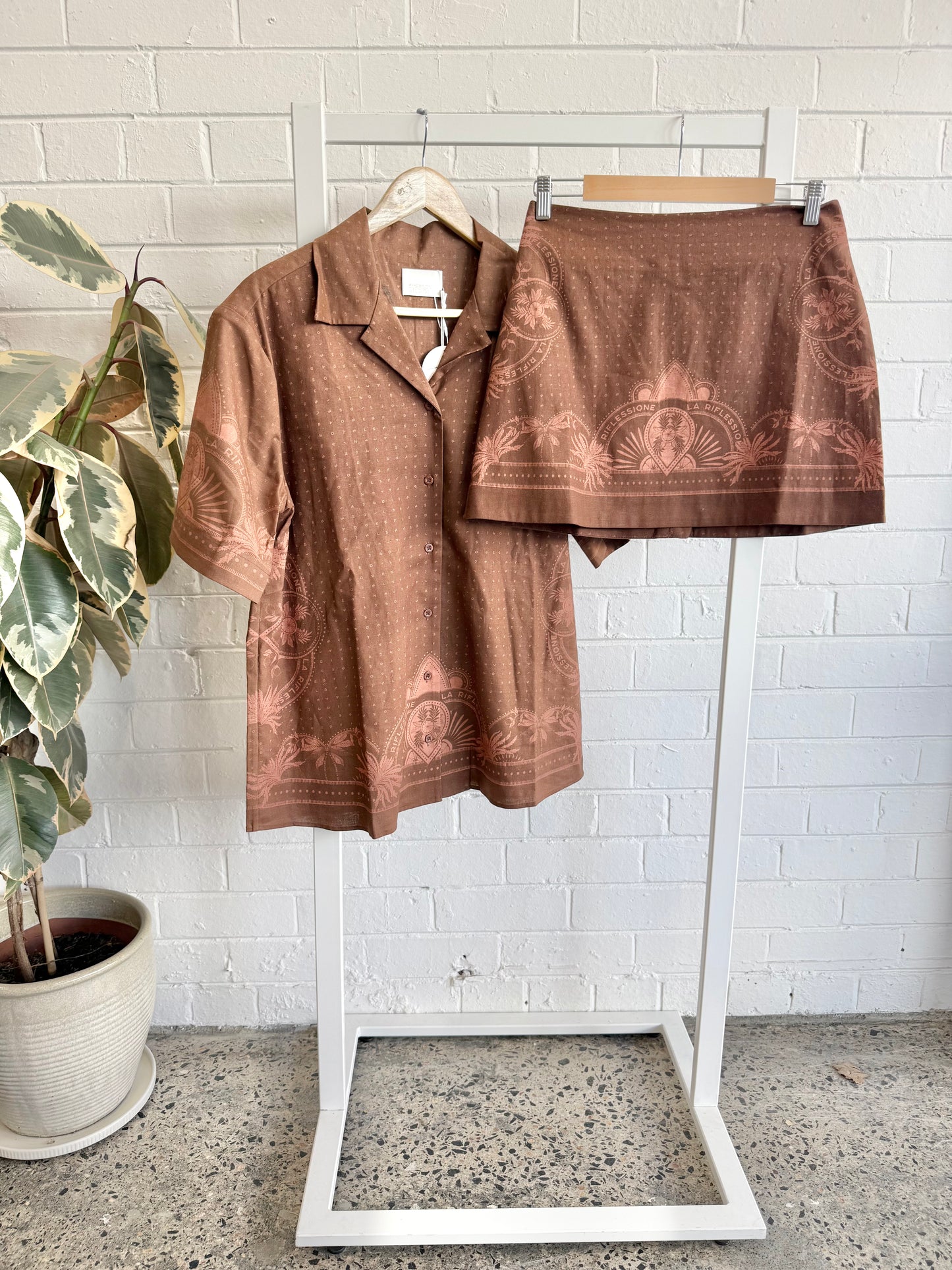 Emerson Studios Rust Reflexion Mini Skirt - Size M (10)