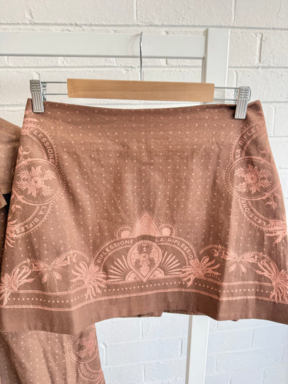 Emerson Studios Rust Reflexion Mini Skirt - Size M (10)