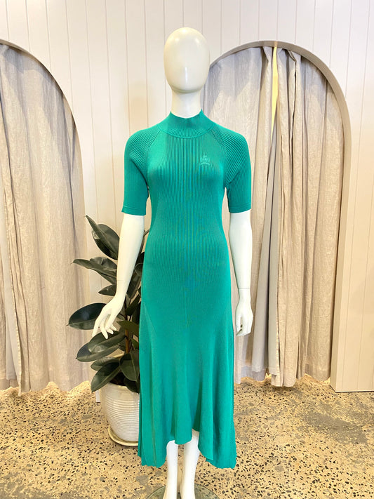 Tommy Hilfiger Green Knit Tech Surf Dress - Size 38