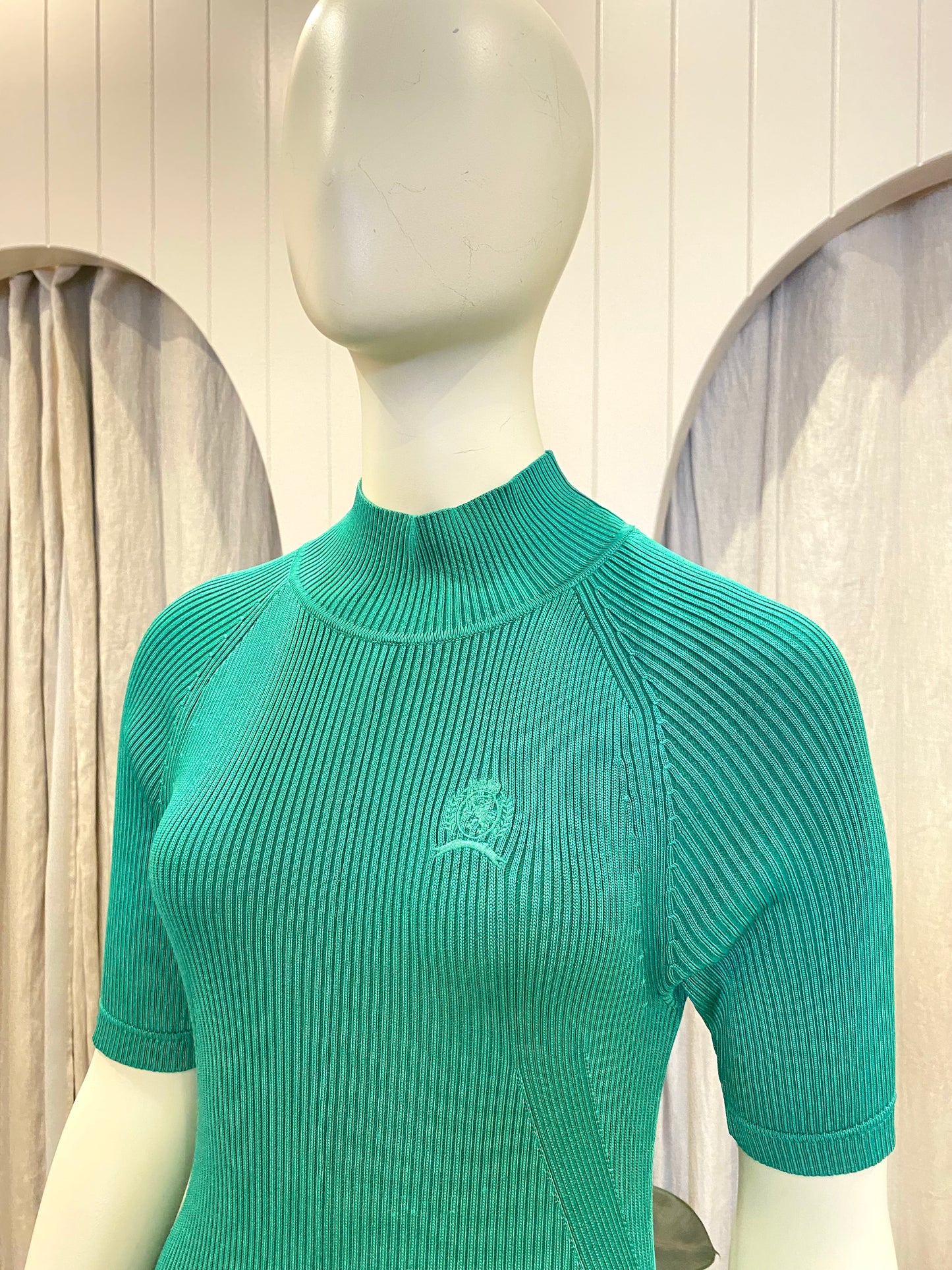 Tommy Hilfiger Green Knit Tech Surf Dress - Size 38