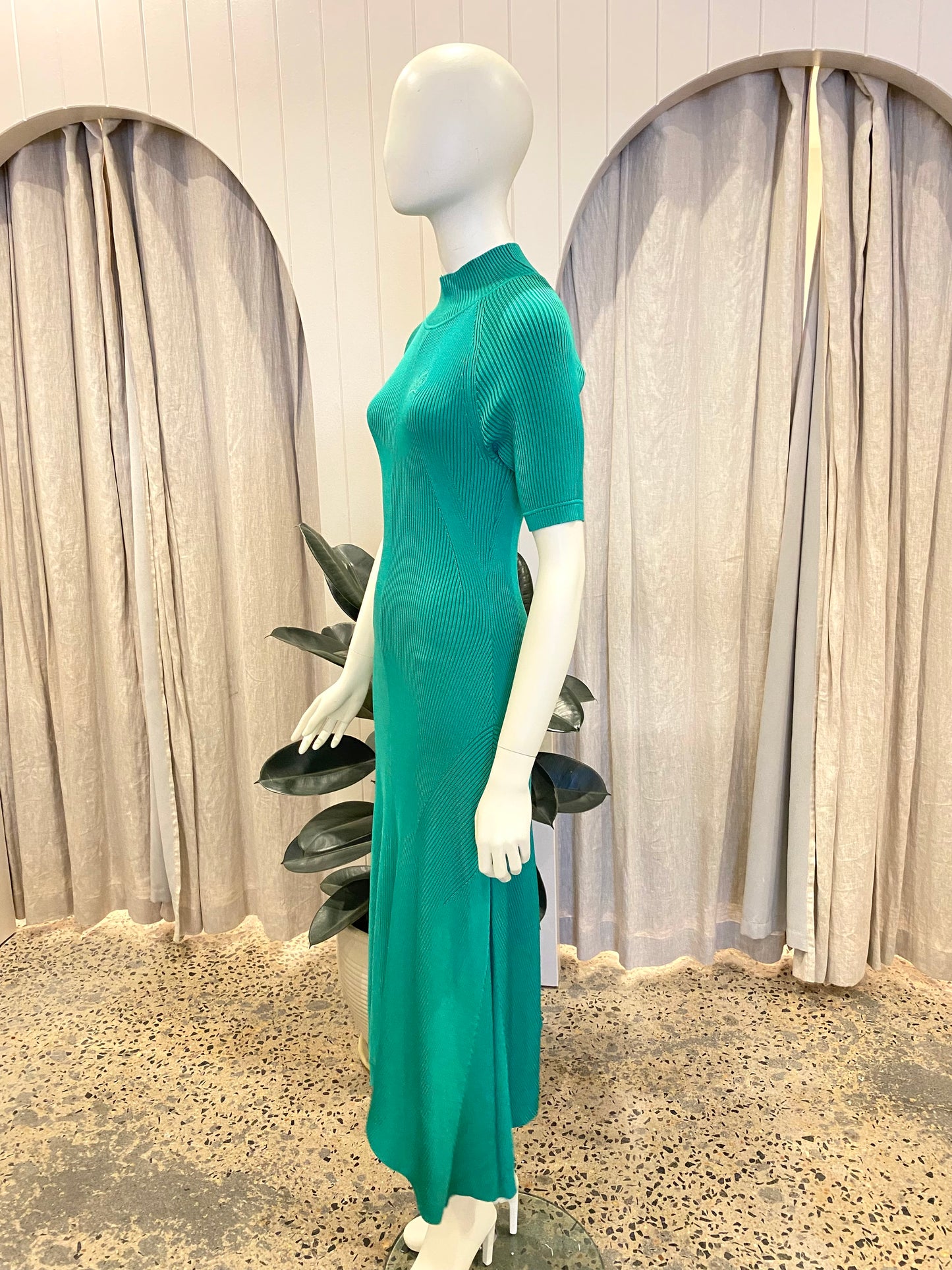 Tommy Hilfiger Green Knit Tech Surf Dress - Size 38