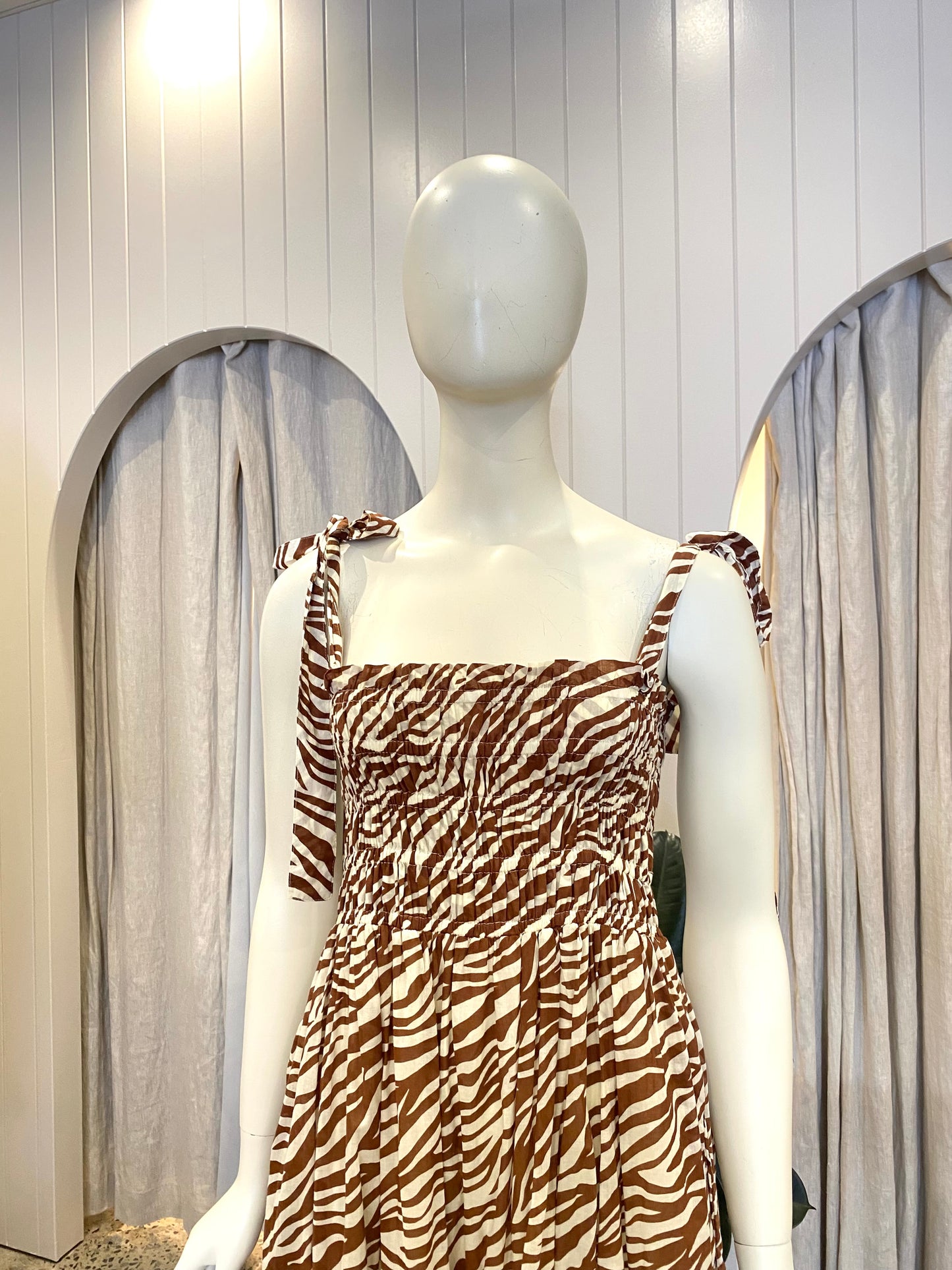 Kivari Zebra Print Maxi Dress - Size 12