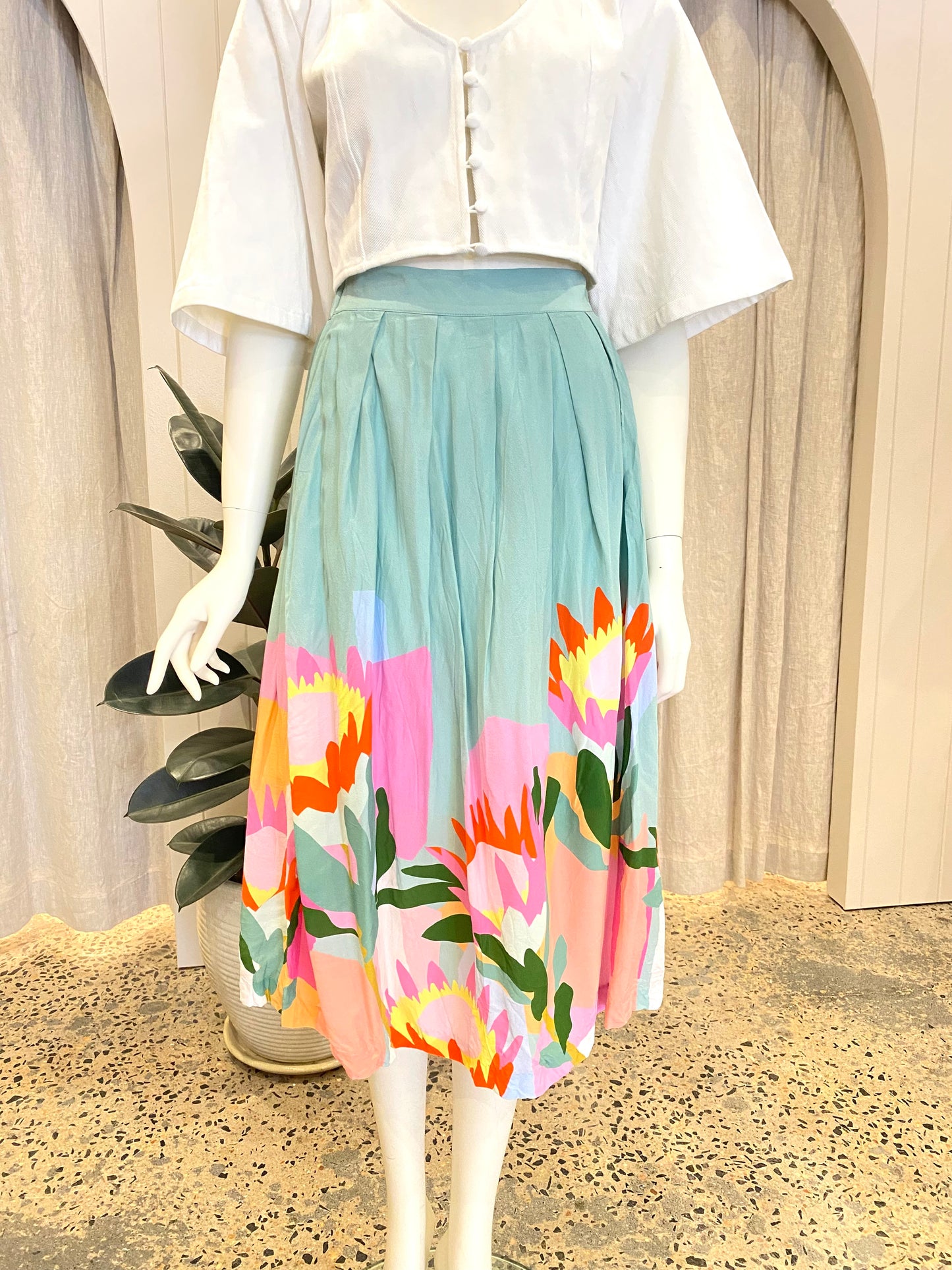 Gorman Protea Midi Skirt - Size 16