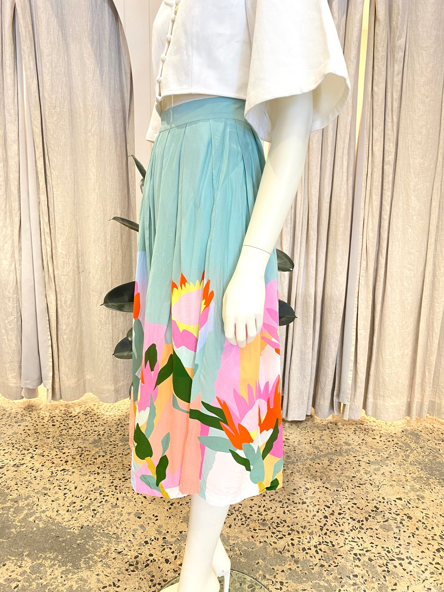 Gorman Protea Midi Skirt - Size 16