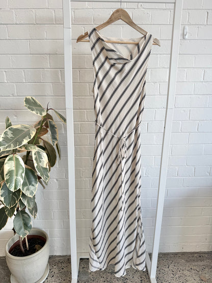 Nude Lucy Shiloh Stripe Maxi Dress - Size XL