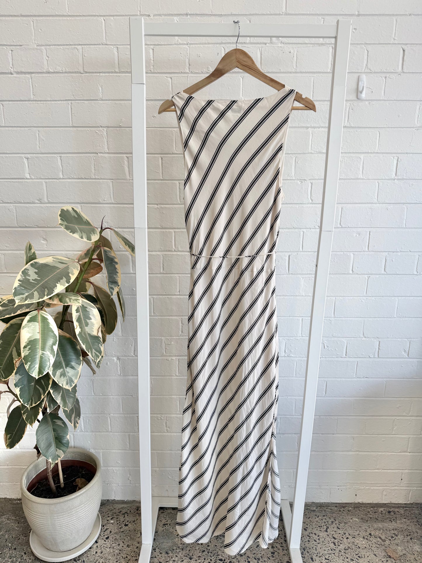 Nude Lucy Shiloh Stripe Maxi Dress - Size XL