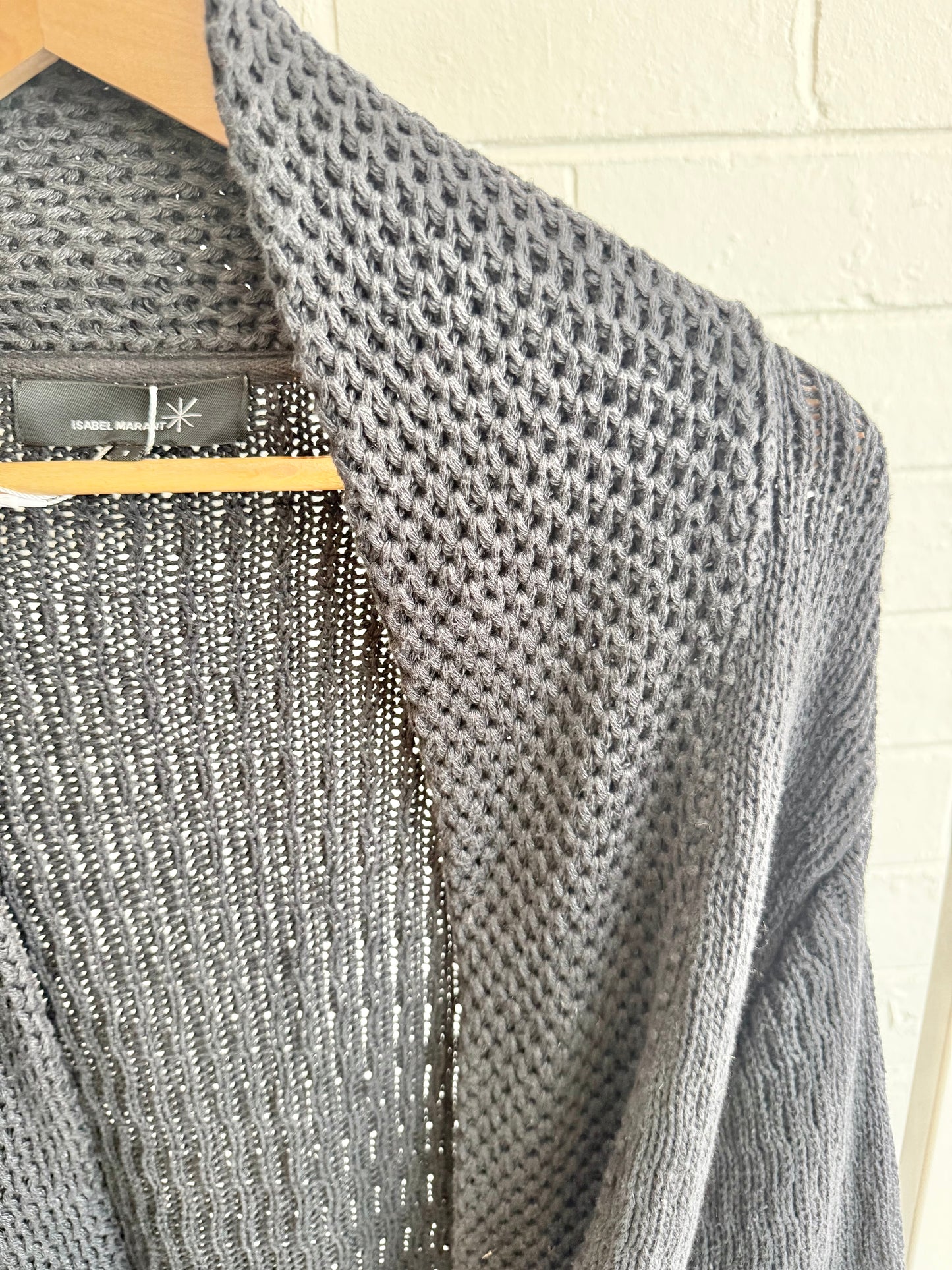 Isabel Marant Tie Up Knit Cardigan in Navy - Size 1 (10)