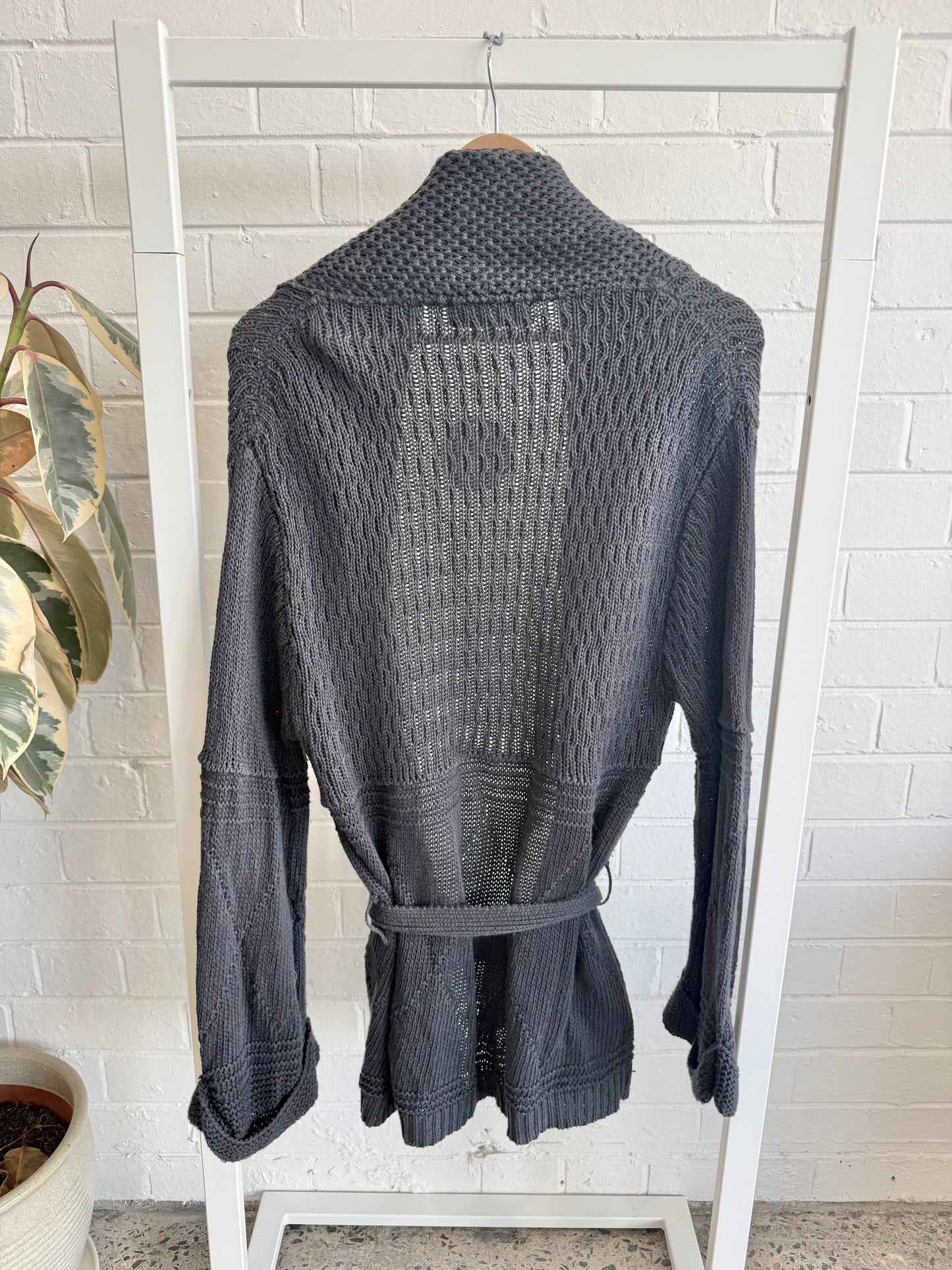 Isabel Marant Tie Up Knit Cardigan in Navy - Size 1 (10)