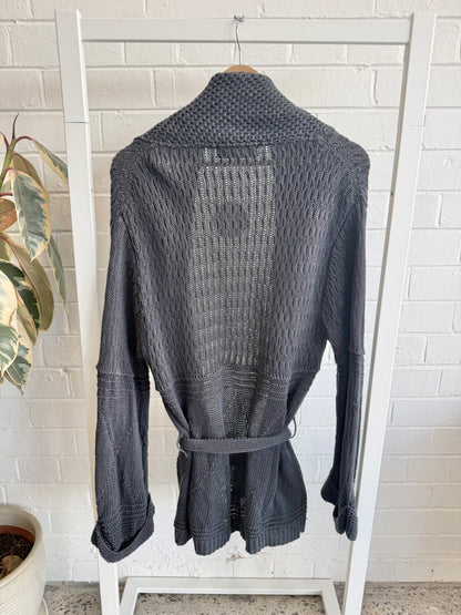 Isabel Marant Tie Up Knit Cardigan in Navy - Size 1 (10)