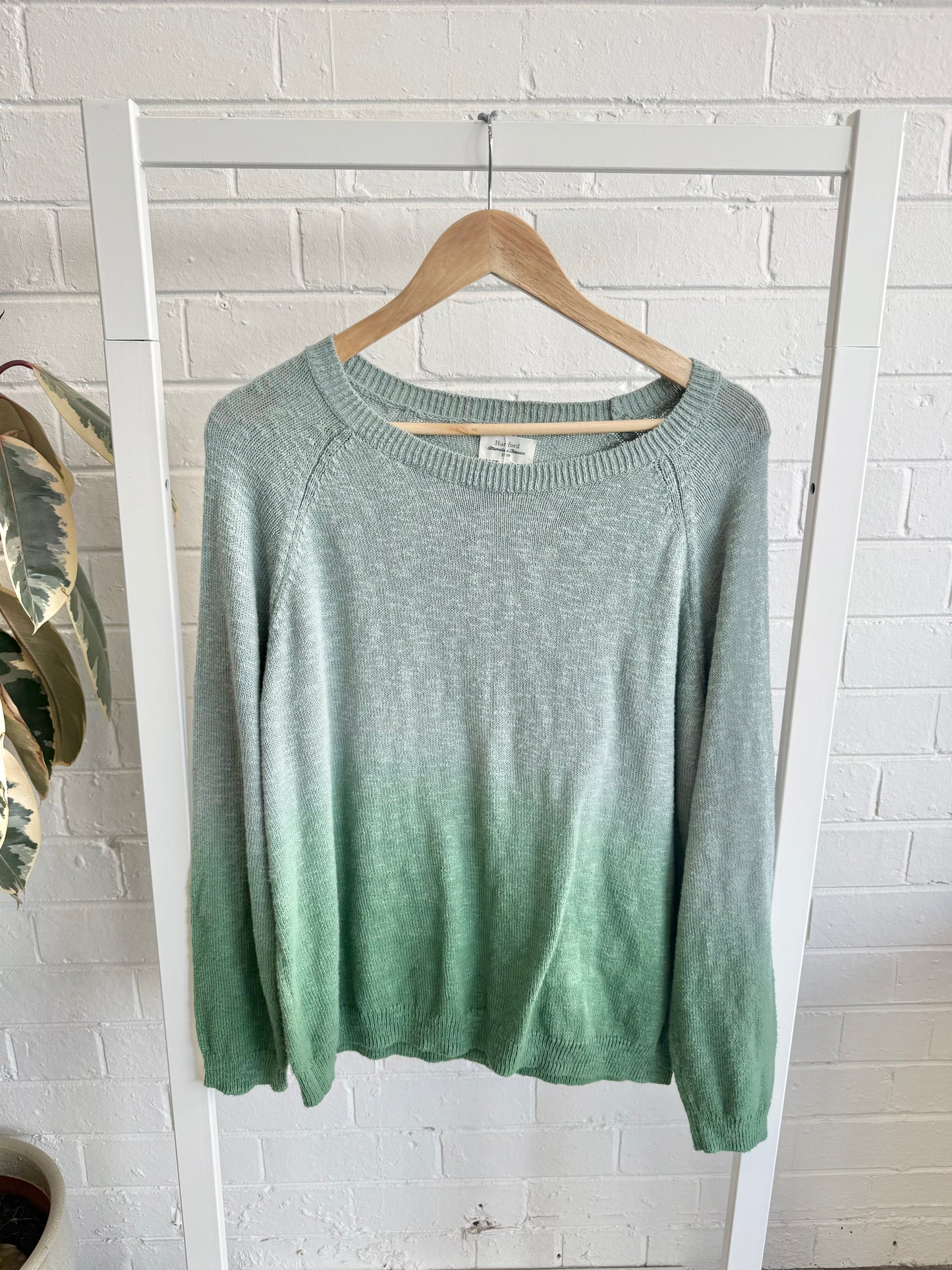 Hartford Green Ombre Cotton Jumper - Size 2 (10)