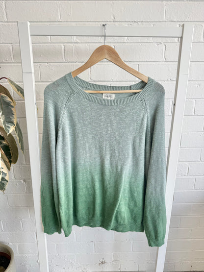 Hartford Green Ombre Cotton Jumper - Size 2 (10)