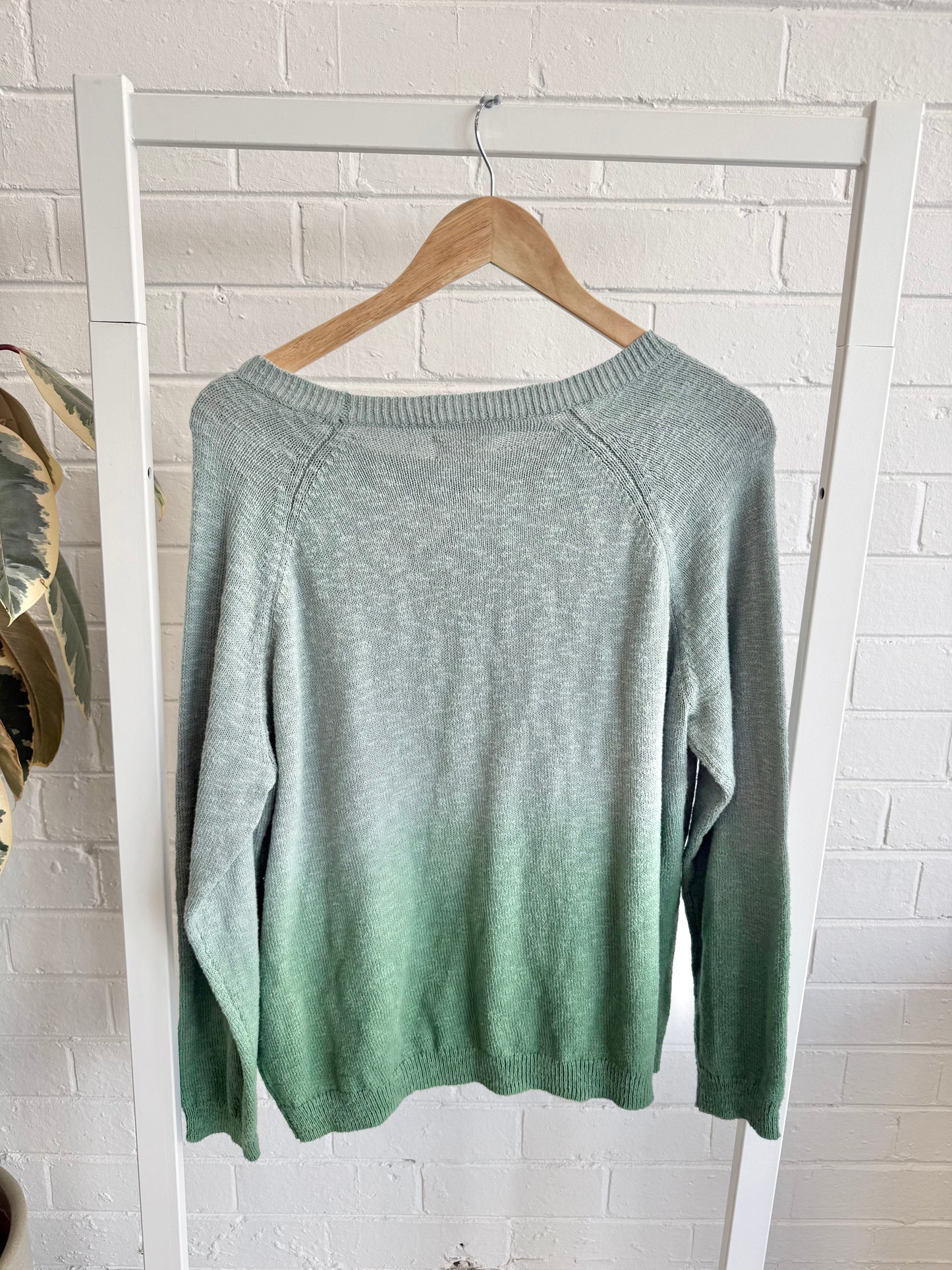 Hartford Green Ombre Cotton Jumper - Size 2 (10)