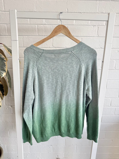 Hartford Green Ombre Cotton Jumper - Size 2 (10)