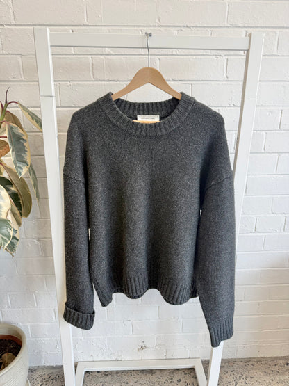 Assembly Label Knit Jumper in Dark Grey - Size 16