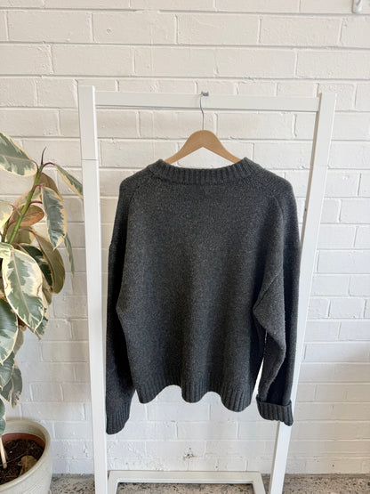 Assembly Label Knit Jumper in Dark Grey - Size 16