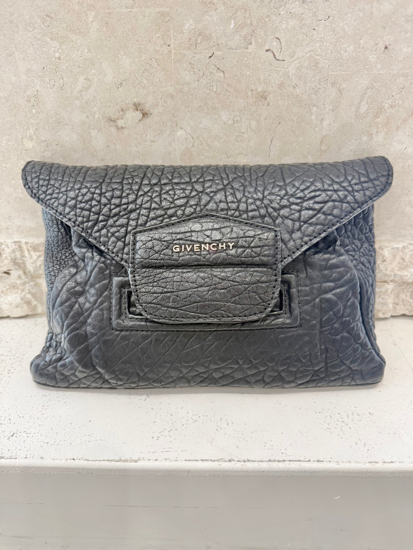 Givenchy Antigona Envelope Black Clutch