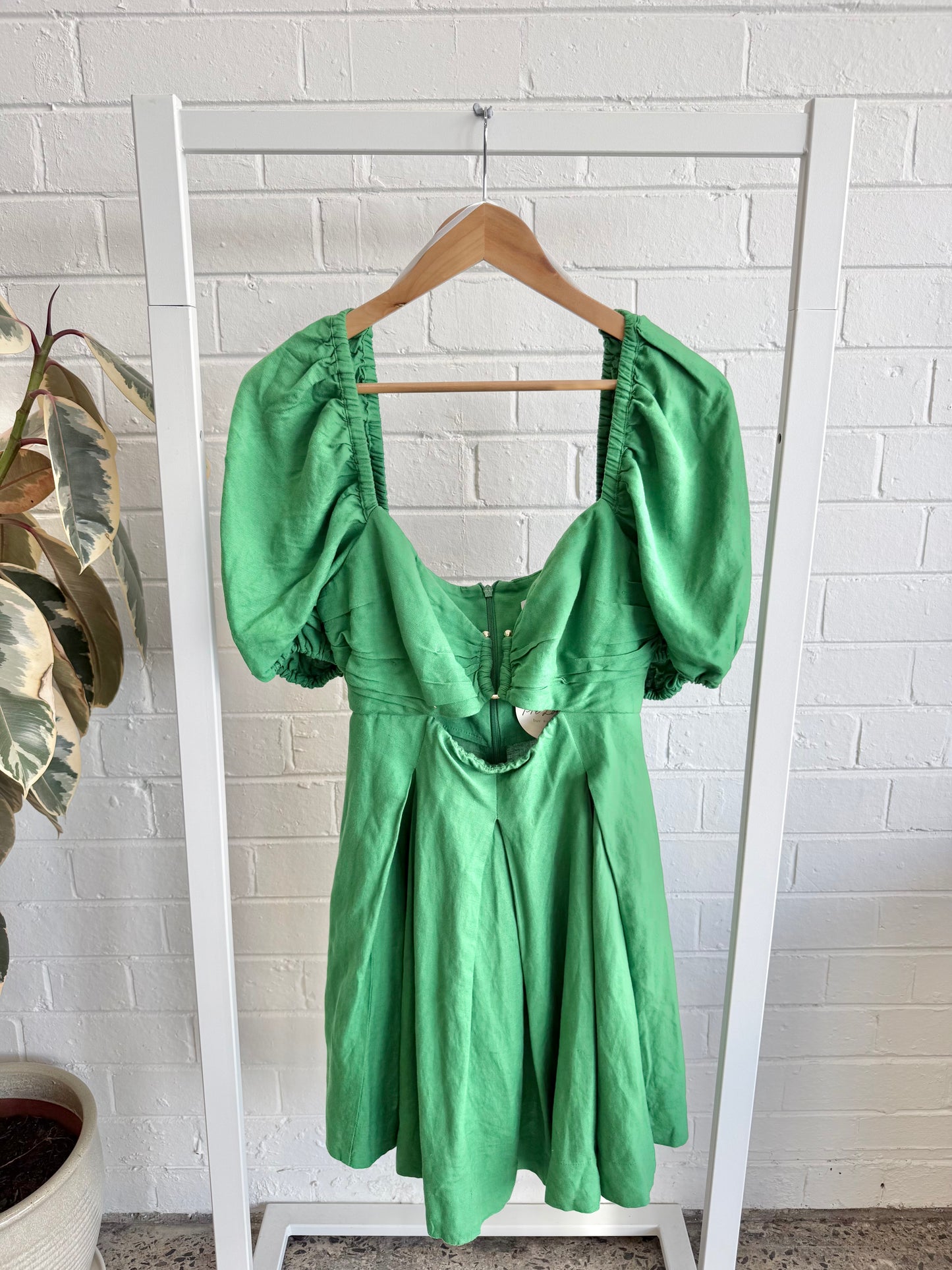 Shona Joy Green Cut Out Mini Dress - Size 14