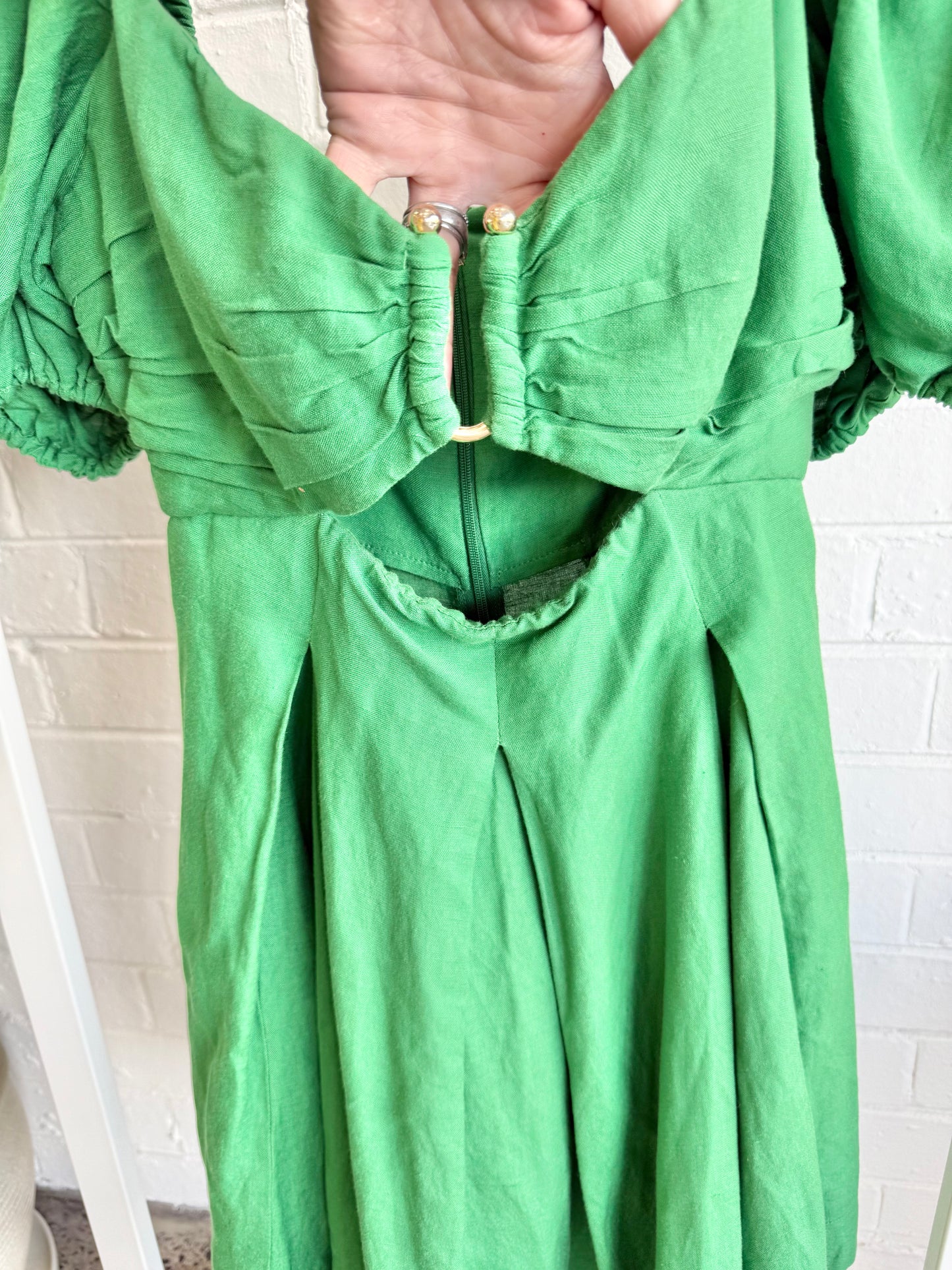 Shona Joy Green Cut Out Mini Dress - Size 14