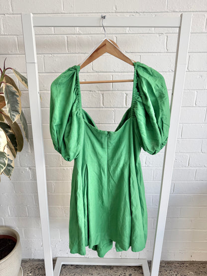 Shona Joy Green Cut Out Mini Dress - Size 14
