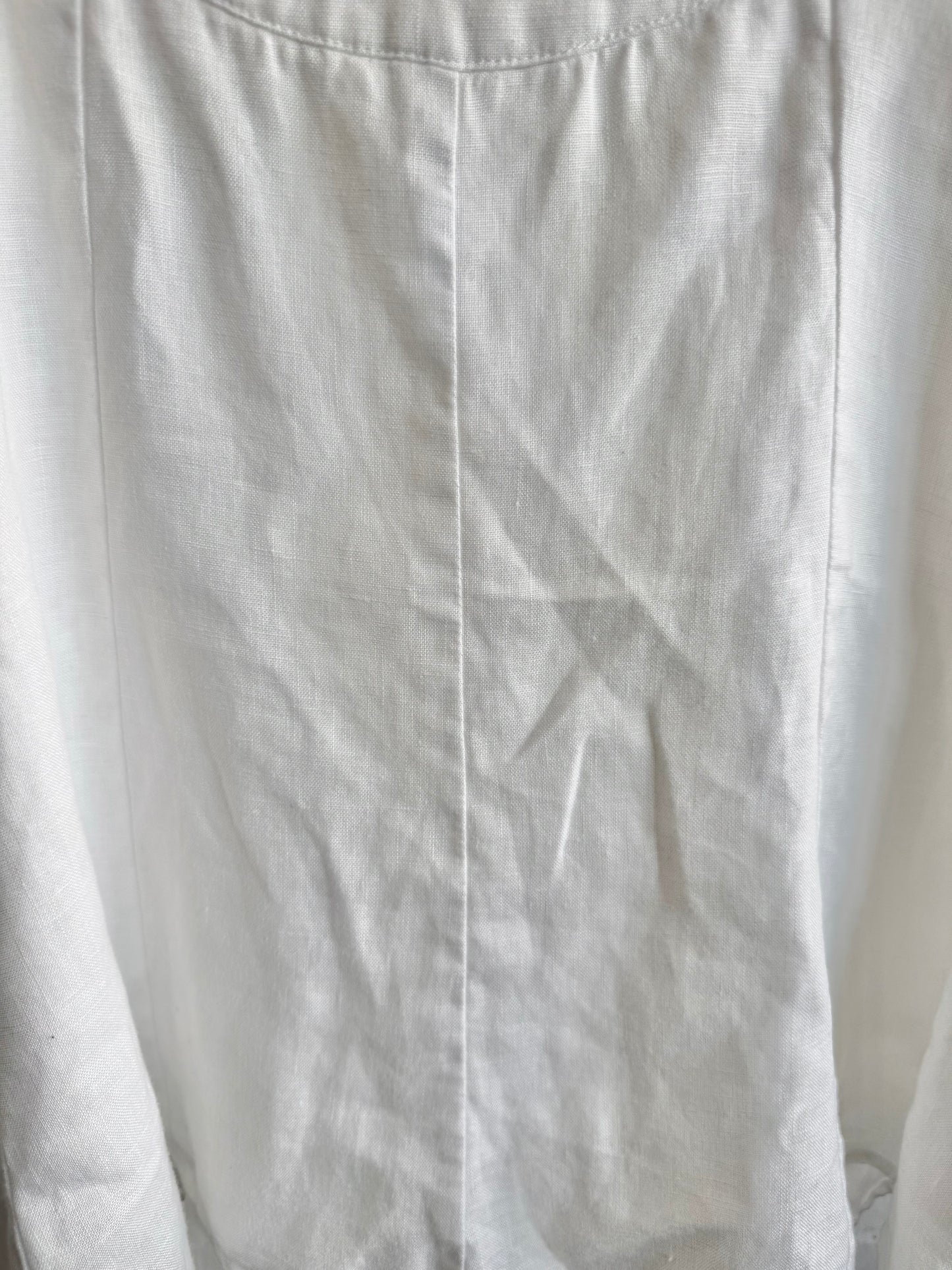 Dissh White Linen Sleeveless Top - Size 12