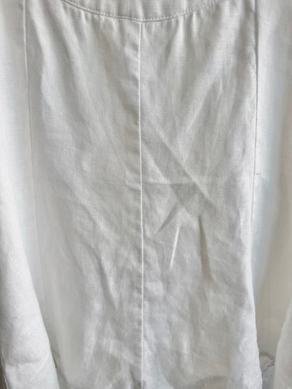 Dissh White Linen Sleeveless Top - Size 12