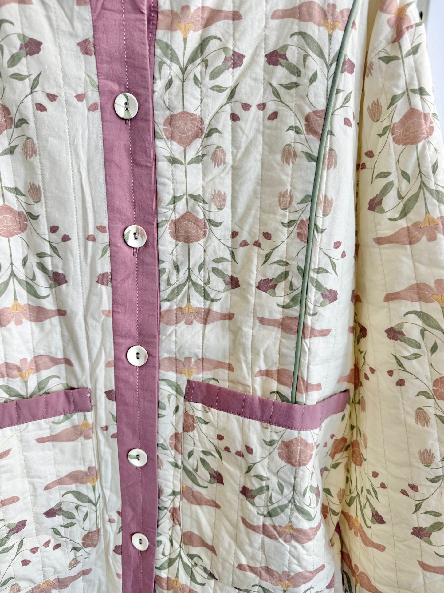 Vrg Grl Floral Quilted Jacket - Size 14