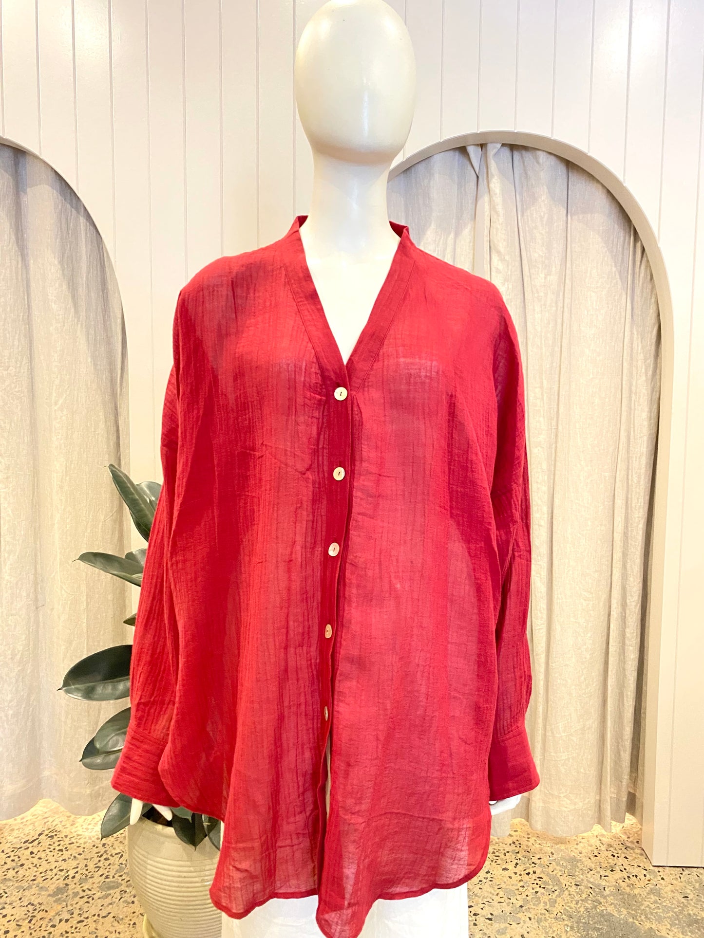 Monday Swimwear Barcelona Tunic in Burgundy - Size 14