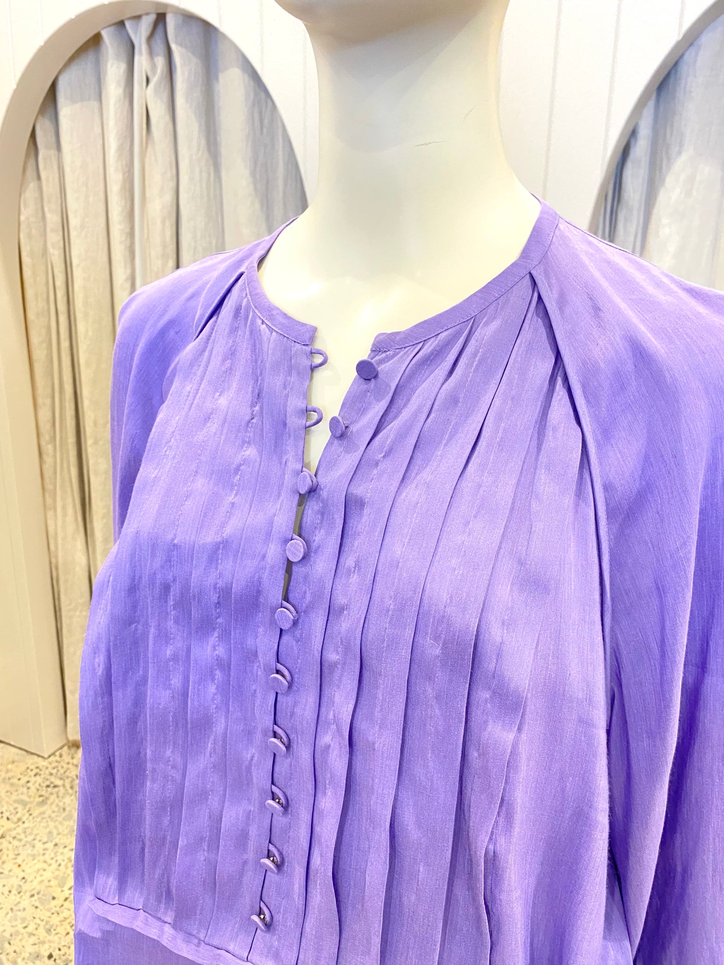 Country Road Fluid Long Sleeve Popover- Size 14