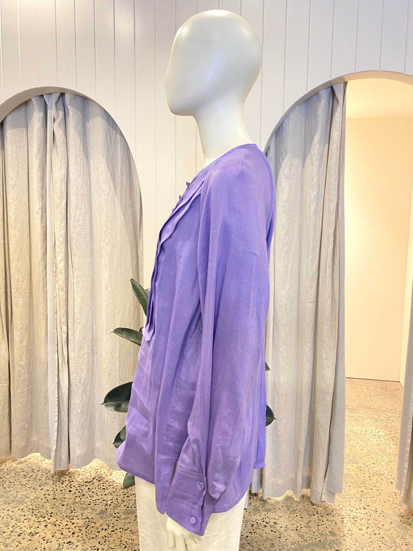 Country Road Fluid Long Sleeve Popover- Size 14