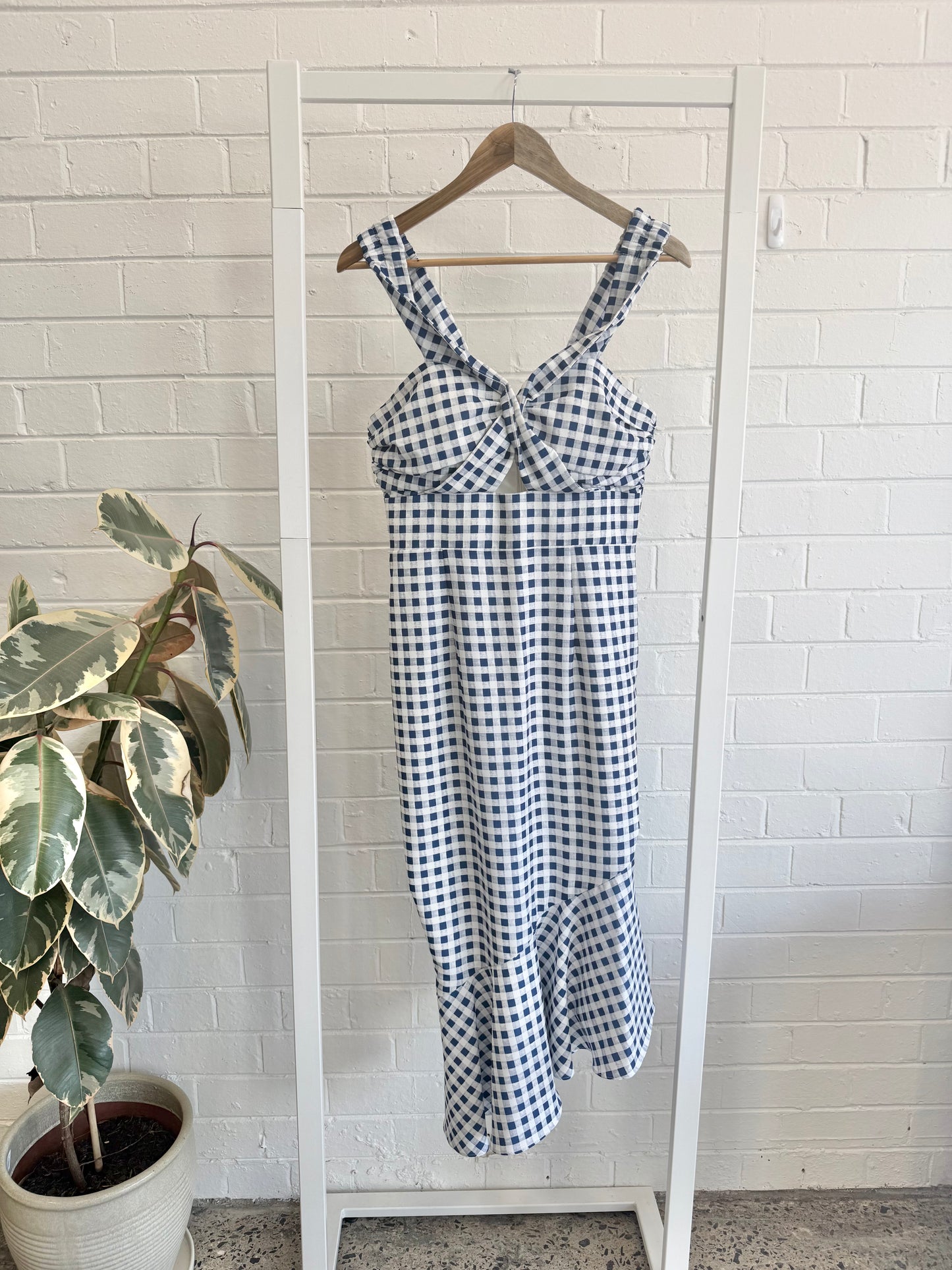 Sheike Hearts Desire Dress in Blue Check - Size 12