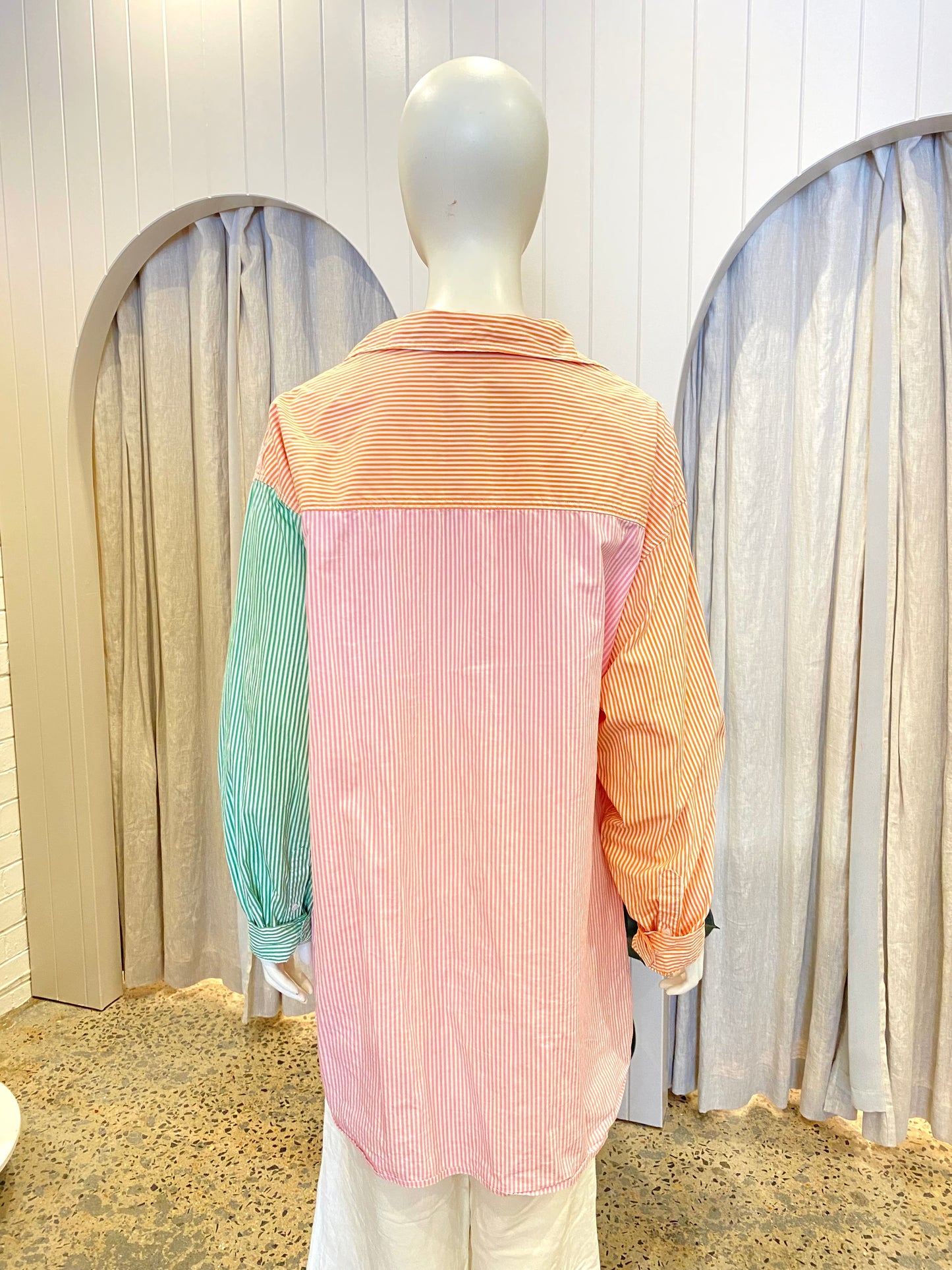 BLANCA Benny Shirt in Rainbow - One Size